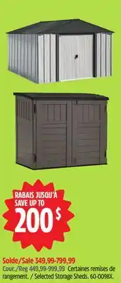 Canadian Tire Arrow Selected Storage Sheds offer