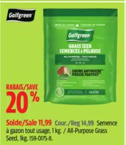 Canadian Tire Golfgreen All-Purpose Grass Seed offer