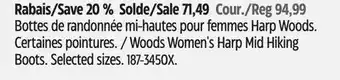 Canadian Tire Woods Women's Harp Mid Hiking Boots offer