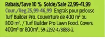 Canadian Tire Scotts Turf Builder Pro Lawn Food offer