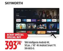 Canadian Tire Skyworth 0˝ 4K Android Smart TV offer