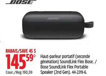 Canadian Tire Bose Bose SoundLink Flex Portable Speaker (2nd Gen) offer