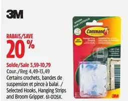 Canadian Tire 3M Selected Hooks, Hanging Strips and Broom Gripper offer