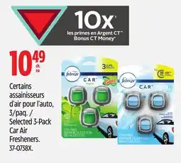 Canadian Tire Febreze Selected 3-Pack Car Air Fresheners offer