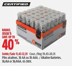 Canadian Tire Certified Alkaline Batteries offer