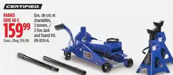 Canadian Tire CERTIFIED 3-Ton Jack and Stand Kit offer