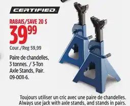 Canadian Tire Certified 3-Ton Axle Stands, Pair offer