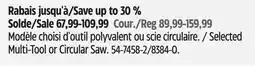 Canadian Tire Worx Selected Multi-Tool or Circular Saw offer