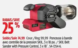 Canadian Tire SKIL Belt Sander with Pressure Control offer