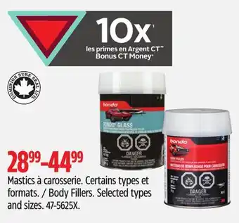 Canadian Tire Bondo Body Fillers offer