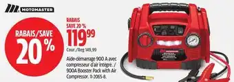 Canadian Tire MotoMaster 900A Booster Pack with Air Compressor offer