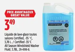 Canadian Tire Certified -35°C All Season Windshield Washer Fluid, 3.78L offer