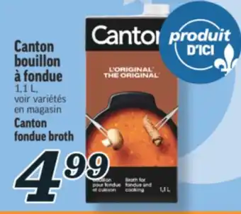 Marché Richelieu CANTON BOUILLON À FONDUE | CANTON FONDUE BROTH offer