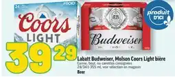 Marché Richelieu LABATT BUDWEISER, MOLSON COORS LIGHT BIÈRE | BEER offer