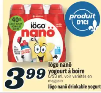 Marché Richelieu YOGOURT À BOIRE IÖGO NANÖ | IÖGO NANÖ DRINKABLE YOGURT offer