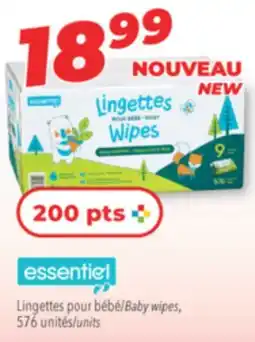 Familiprix ESSENTIEL Baby wipes offer