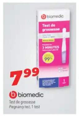 Familiprix Biomedic early result pregnancy test offer