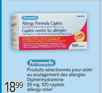 Brunet Personnelle Produits sélectionnés pour aider au soulagement des allergies Diphénhydramine, 25 mg offer