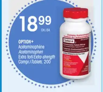 Uniprix OPTION+ Acétaminophène/Acetaminophen, Extra fort/Extra-strength, Compr./Tablets offer