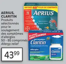 Brunet AERIUS, CLARITIN Produits sélectionnés pour le soulagement des symptômes d'allergies offer