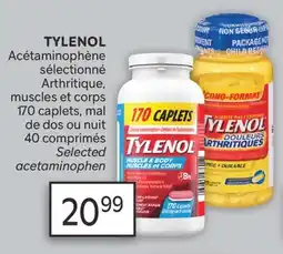 Brunet TYLENOL Acétaminophène sélectionné Arthritique, muscles et corps offer