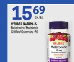 Uniprix WEBBER NATURALS Mélatonine/Melatonin Gélifiés/Gummies offer