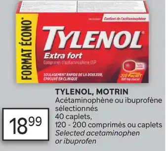 Brunet TYLENOL, MOTRIN Acétaminophène ou ibuprofène offer