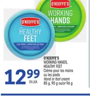 Uniprix O'KEEFFE'S WORKING HANDS, HEALTHY FEET Crème pour les mains ou les pieds/Hand or foot cream offer