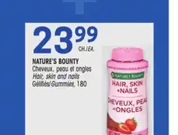 Uniprix NATURE'S BOUNTY Cheveux, peau et ongles/Hair, skin and nails Gélifiés/Gummies offer