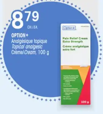 Uniprix OPTION+ Analgésique topique Crème/Topical analgesic Cream offer