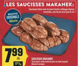 Marché Adonis SAUCISSES MAKANEK | Makanek Sausages offer