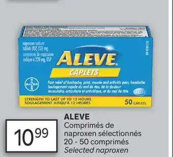 Brunet ALEVE Comprimés de naproxen sélectionnés offer