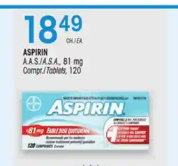 Uniprix ASPIRIN A.A.S. Compr. /A.S.A., Tablets offer