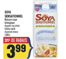 Marché Adonis SOYA SENSATIONNEL Boisson soya biologique | Organic soy drink offer