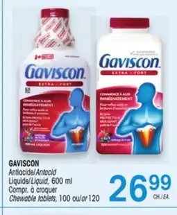 Uniprix GAVISCON Antiacide/Antacid Liquide/Liquid,Compr. à croquer/ Chewable tablets offer