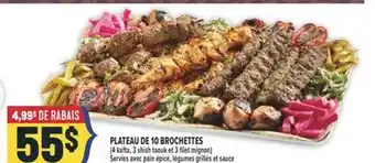 Marché Adonis PLATEAU DE 10 BROCHETTES offer