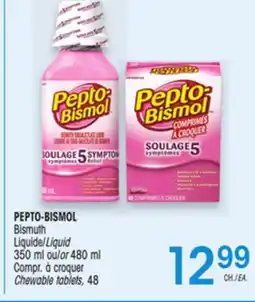 Uniprix PEPTO-BISMOL Bismuth Liquide/Liquid, Compr. à croquer/Chewable tablets offer