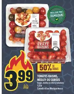 Marché Adonis TOMATES RAISINS, MEDLEY OU CERISES | Grape, medley or cherry tomatoes offer