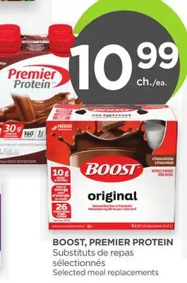 Proxim BOOST, PREMIER PROTEIN Selected meal replacements offer