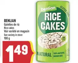 Marché Adonis BENLIAN GALETTES DE RIZ | RICE CAKES offer