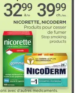 Proxim NICORETTE, NICODERM Stop smoking products offer