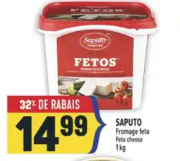 Marché Adonis SAPUTO Fromage feta | SAPUTO Feta cheese offer