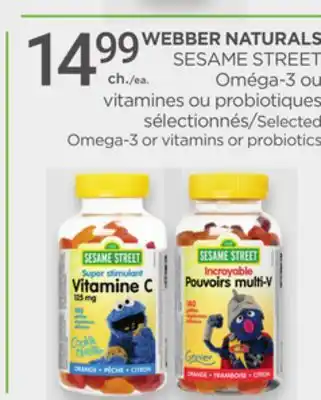 Proxim WEBBER NATURALS Selected Omega-3 or vitamins or probiotics offer