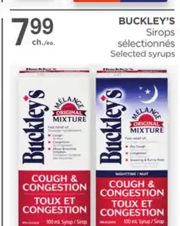 Proxim BUCKLEY'S Selected syrups offer