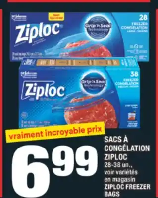 Super C SACS À CONGÉLATION ZIPLOC | ZIPLOC FREEZER BAGS offer