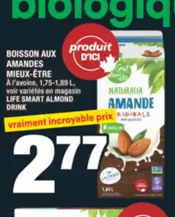 Super C BOISSON AUX AMANDES MIEUX-ÊTRE | LIFE SMART ALMOND DRINK offer