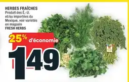 Super C HERBES FRAÎCHES | FRESH HERBS offer