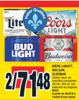 Super C BIÈRE LABATT, MOLSON, SLEEMAN | BEER offer