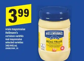 Maxi VRAIE MAYONNAISE HELLMANN'S | REAL MAYONNAISE, 340/445 ML offer