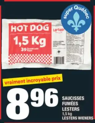 Super C SAUCISSES FUMÉES LESTERS | LESTERS WIENERS offer